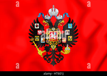 L'imperatore di Russia Imperial Standard (1858-1917). 3D'illustrazione. Foto Stock