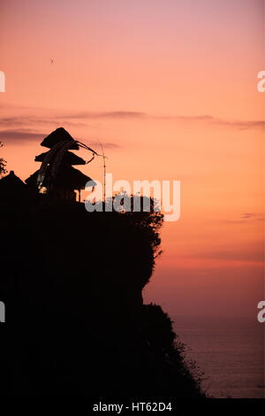 Il tempio di Ulu Watu Tempel sull'isola di Bali in Indonesia in southeastasia Foto Stock