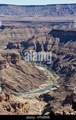 Il Fish River Canyon vicino dal punto di vista Foto Stock