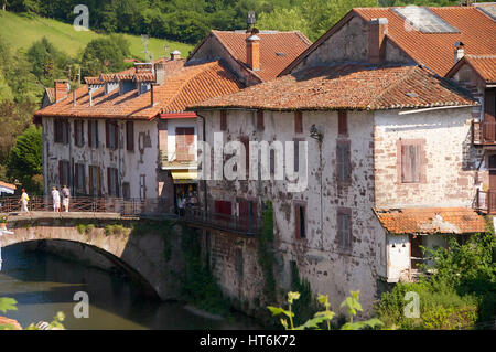 Saint-Jean-Pied-de-Port, Francia Foto Stock