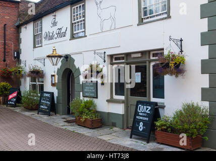 Il White Hart public house Wimborne Minster Foto Stock