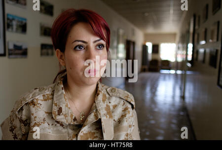 Donne curde del secondo battaglione, 6° Brigata, un tutte le unità femmina del peshmerga. sulaymaniyah, iraq Foto Stock