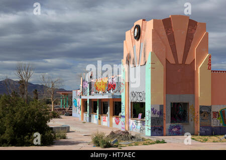 Abbandonato il Rock-A-Hoola Waterpark, Newberry Springs, California, Stati Uniti d'America Foto Stock