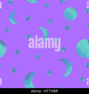 Seamless pattern sul tema cosmico Illustrazione Vettoriale