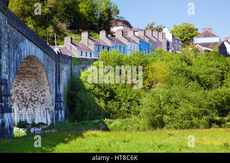 Ponte sul Fiume Towy, llandeilo, Carmarthenshire, Wales, Regno Unito Foto Stock