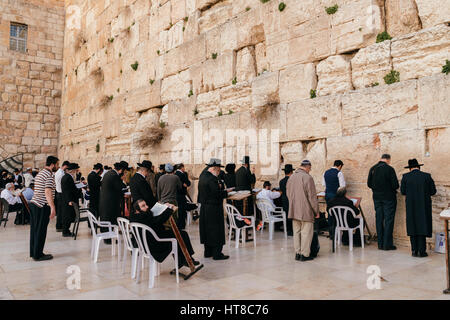 Il Muro del Pianto, Gerusalemme, Israele Foto Stock