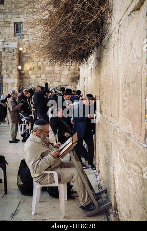 Il Muro del Pianto, Gerusalemme, Israele Foto Stock