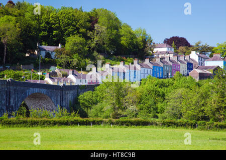 Ponte sul Fiume Towy, llandeilo, Carmarthenshire, Wales, Regno Unito Foto Stock