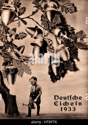 Deutche Eicheln - Deutsche Eicheln - Tedesco ghiande 1933Adolf Hitler - La Germania Nazista Berlino Seconda guerra mondiale Foto Stock