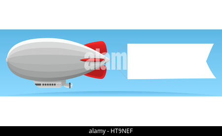 Pubblicità aerea zeppelin illustrazione Foto Stock