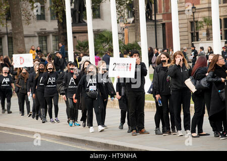 A21 Campagna rally di protesta nel centro di Londra, un evento globale per aumentare la consapevolezza e i fondi per la lotta contro la tratta di esseri umani e la schiavitù. Foto Stock