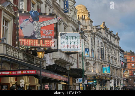 I teatri del west end. Shaftsbury Avenue. London Theatre. Foto Stock