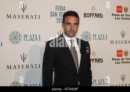 Torero Enrique Ponce durante il photocall di presentazione della Fiera di San Isidro 2017 a Madrid mercoledì 9 marzo, 2017. Foto Stock