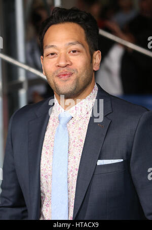 Hollywood, CA, Stati Uniti d'America. 8 Mar, 2017. 08 Marzo 2017 - Hollywood, California - Eugene Cordero. ''Kong: l'isola di Skull'' Los Angeles Premiere detenute in Dolby Theater. Photo credit: AdMedia Credito: AdMedia/ZUMA filo/Alamy Live News Foto Stock