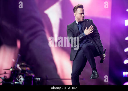 Leeds REGNO UNITO. Il 9 marzo 2017. Olly Murs esegue presso il Leeds prima diretta Arena, Leeds REGNO UNITO sul suo headline UK tour 2017, Leeds 09/03/2017 © Gary Mather/Alamy Live News Foto Stock