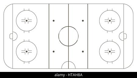 Pista di hockey su ghiaccio Illustrazione Vettoriale