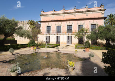 Palacio de Villavicencio all'interno dell'Alcazar, Jerez de la Frontera, la provincia di Cadiz Cadice, Andalusia, Spagna, Europa Foto Stock