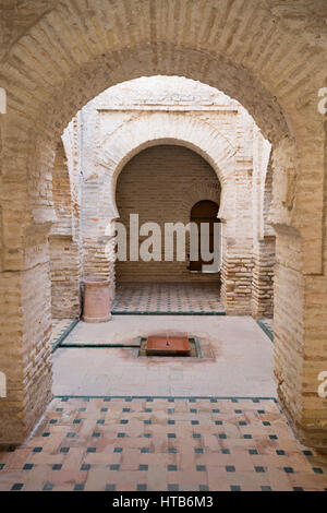 Le abluzioni cortile della Mezquita (Moschea) nell'Alcazar di Jerez a Jerez de la Frontera, la provincia di Cadiz Cadice, Andalusia, Spagna, Europa Foto Stock