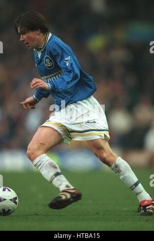 JOHN OSTER Everton FC 15 Febbraio 1999 Foto Stock