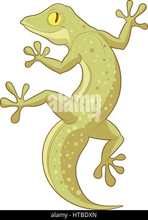 Cartoon Gecko sorridente Illustrazione Vettoriale
