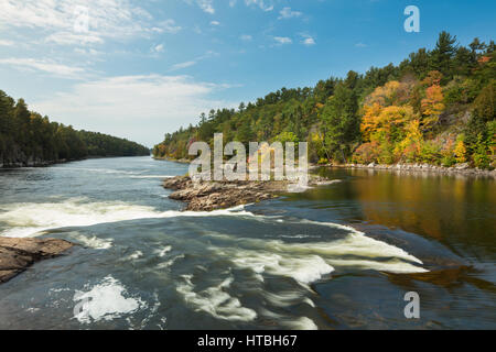 Recollet cade, fiume francese, Ontario, Canada Foto Stock