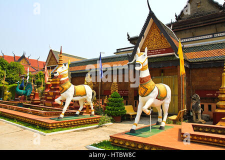 Wat Preah Prom Rath in Siem Reap Cambogia Foto Stock