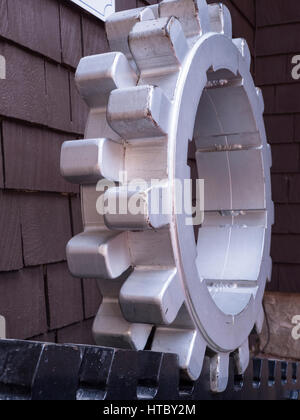 Ruota dentata e cremagliera modello, Cog Railway Depot, Manitou Springs, Colorado. Foto Stock