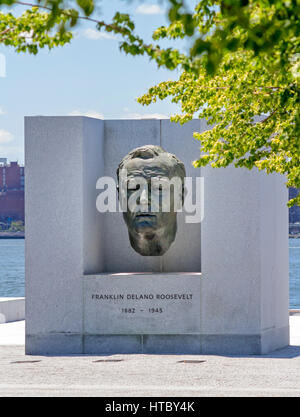 Una vista del Franklin D Roosevelt quattro libertà Park. Foto Stock