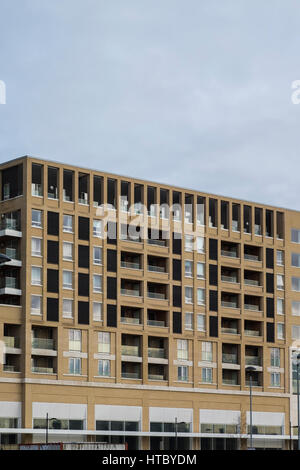 Trimestre Hallsville Sviluppo, Canning Town, Londra, Inghilterra, Regno Unito Foto Stock