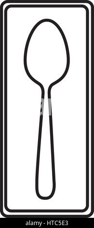 Cucchiaio immagine icona decorativa Illustrazione Vettoriale
