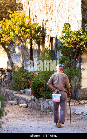 Kayakoy, Kaya valley, Turchia Foto Stock