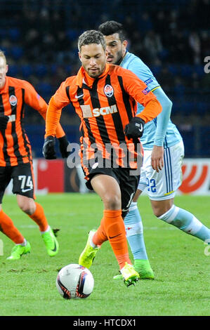 Kharkiv, Ucraina - 23 Febbraio 2017 - Marlos in azione durante l'Europa League Round di 32 corrispondenza inversa tra (Shakhtar Donetsk, Ucraina) e Foto Stock