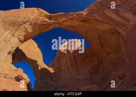 Il doppio arco, Arches National Park, UT, STATI UNITI D'AMERICA Foto Stock