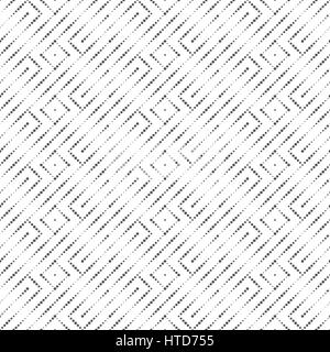 Modello senza giunture. Abstract punteggiata di piccole dimensioni dello sfondo. Moderno ed elegante con texture regolarmente la ripetizione delle forme geometriche, a zig-zag linee tratteggiate, rombi Illustrazione Vettoriale