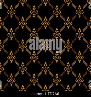 Vector seamless pattern. Luxury Gold texture. Pattern può essere utilizzata come sfondo, carta da parati o un elemento di decorazione Illustrazione Vettoriale