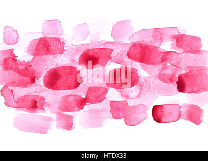 Acquerello rosa sfondo astratto con tratti di pennello. Elemento per il tuo design Foto Stock