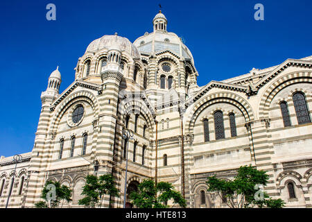 Cattedrale di Marsiglia (Cathedrale Sainte-Marie-maggiore o la Cattedrale de la major), una cattedrale cattolica romana e un monumento nazionale di Francia. Foto Stock