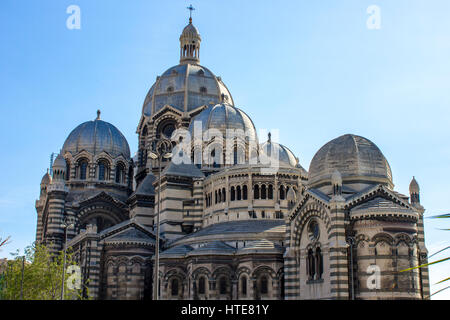 Cattedrale di Marsiglia (Cathedrale Sainte-Marie-maggiore o la Cattedrale de la major), una cattedrale cattolica romana e un monumento nazionale di Francia. Foto Stock