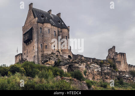 Castello di Larochette in Lussemburgo. Foto Stock