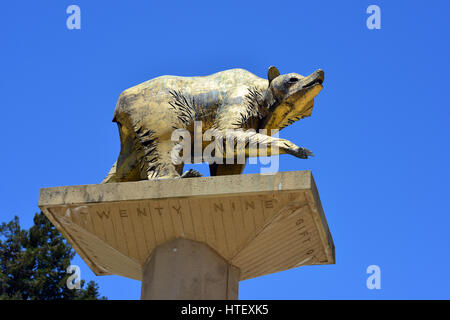 L'Orso d'oro monumento a Berkeley campus della University of California Foto Stock