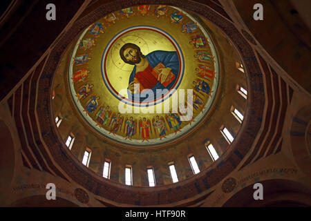 La pittura al tempio di San Hovhannes chiesa nella città Abovyan,l'Armenia. Foto Stock