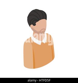 Uomo in pullover icona isometrica 3d style Illustrazione Vettoriale