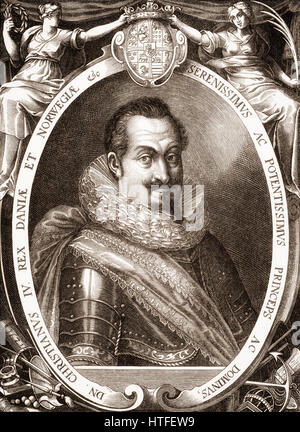 Christian IV, 1577 - 1648, re di Danimarca e Norvegia Foto Stock