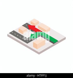 Frecce che indicano le direzioni isometrica Icone 3d style Illustrazione Vettoriale