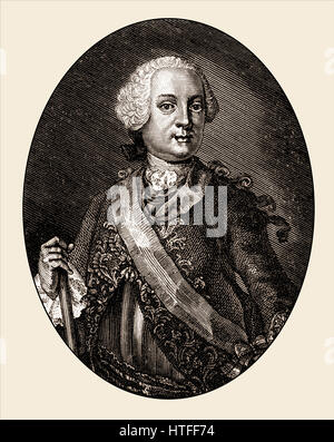 Leopold Joseph Graf von Daun, principe di Thiano, 1705 - 1766, un imperiale austriaco maresciallo di campo e comandante nella Guerra dei Sette Anni, Foto Stock