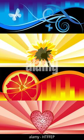 Diversi banner Illustrazione Vettoriale