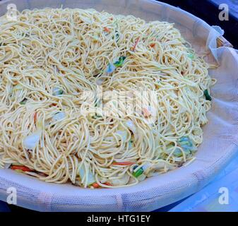 Noodles fritti closeup in Taiwan Foto Stock