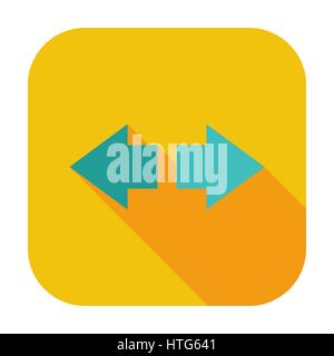 Freccia icona piatta. Illustrazione Vettoriale