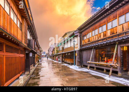 Kanazawa, Giappone presso il centro storico di Nishi Chaya distretto. Foto Stock