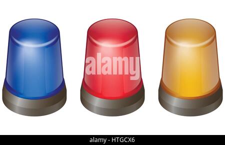 Luci lampeggianti impostato Illustrazione Vettoriale